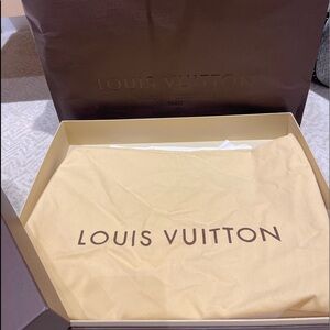Louis Vuitton box with dust bag and shopping bag